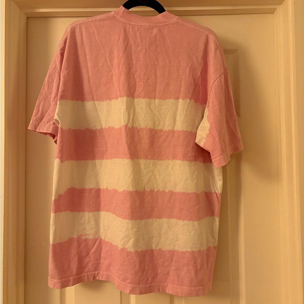 Striped Pink and White MEALS T-Shirt - Picture 2 of 4